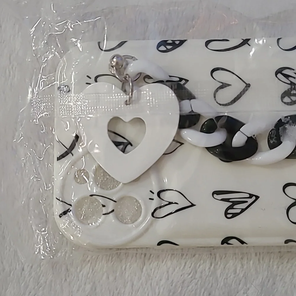Graffiti Simple Sketch Love Heart Bracelet Soft Case for iPhone 11 Pro Max